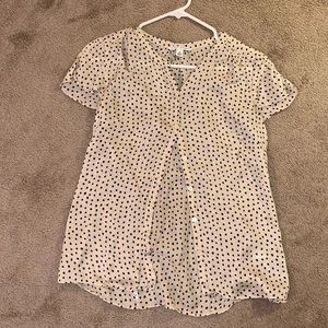 Cute Polka Dot Banana Republic Button Down Blouse